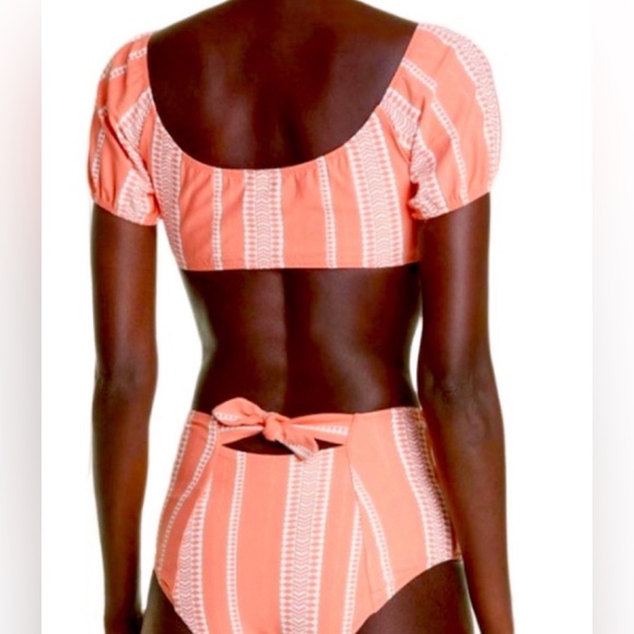 New lemlem Lucia Pouf Crop Bikini Top and Bikini Bottom size Large - Picture 3 of 11